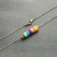 Rainbow Necklace, colorful necklace, multicolor necklace, gold rainbow necklace, cheerful necklace, pride necklace, rainbow disk necklace (Copy)