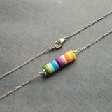 Rainbow Necklace, colorful necklace, multicolor necklace, gold rainbow necklace, cheerful necklace, pride necklace, rainbow disk necklace (Copy)