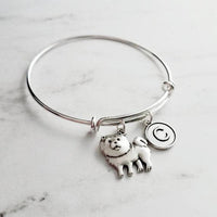 Chow Chow Charm Bracelet - adjustable looped bangle pet dog - personalized letter initial monogram - lion dog Songshi/Tang Quan puppy - Constant Baubling