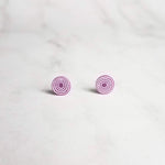 Red Onion Earrings - tiny little purple veggie slice on pierced surgical steel post - small handmade foodie gift for hostess, chef, cook - Constant Baubling