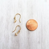 Small Gold Anchor Earrings, tiny anchor earring, anchor dangle, anchor charm, secure grounded safe, safety hope symbol, ship earring, boat - Constant Baubling