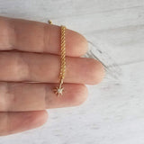 North Star Necklace - little gold cubic zirconia pendant on a simple delicate thin chain - make a wish jewelry - handmade special gift - Constant Baubling