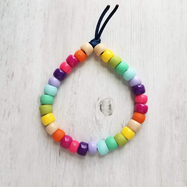 Beaded Bracelet - Rainbow Color Beads