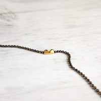 Gold Spike Necklace, solid brass bullet point pendant, gold dagger necklace, black chain necklace, black gold necklace, gold bullet necklace - Constant Baubling