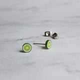 Cucumber Earrings - fruit earring, cucumber slice earring, veggie earring, vegetable earring, salad earring, food earring, chef earring cool - Constant Baubling