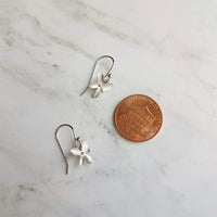 Orchid Earrings - silver orchid earring, small orchid earring, silver flower earring, small flower earring, tiny flower earring, dainty - Constant Baubling