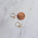 Gold Circle Earrings, 14K gold fill earring, gold ring earring, tiny gold circle earring, small ring earring, minimalist gold earring, hoop - Constant Baubling