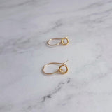 Gold Circle Earrings, 14K gold fill earring, gold ring earring, tiny gold circle earring, small ring earring, minimalist gold earring, hoop - Constant Baubling