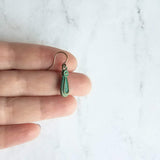 Rustic Earrings, rustic teardrop earring, verdigris earring, verdigris patina earring, green patina earring, bronze teardrop earring, small - Constant Baubling