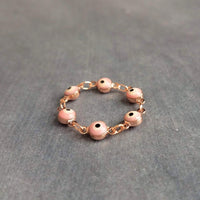 Evil Eye Ring, rose gold ring, Hamsa ring, hand of Fatima ring, spiritual ring, protection ring, pink amulet talisman, good luck fortune - Constant Baubling