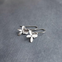 Orchid Earrings - silver orchid earring, small orchid earring, silver flower earring, small flower earring, tiny flower earring, dainty - Constant Baubling